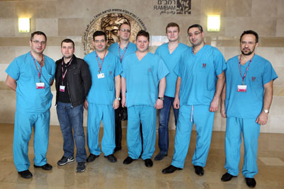 Российские и израильские кардиологи в медицинском центре Рамбам. Хайфа, Израиль